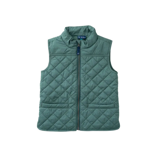 Kids PRO Quilted Vest in Smoke Pine Green