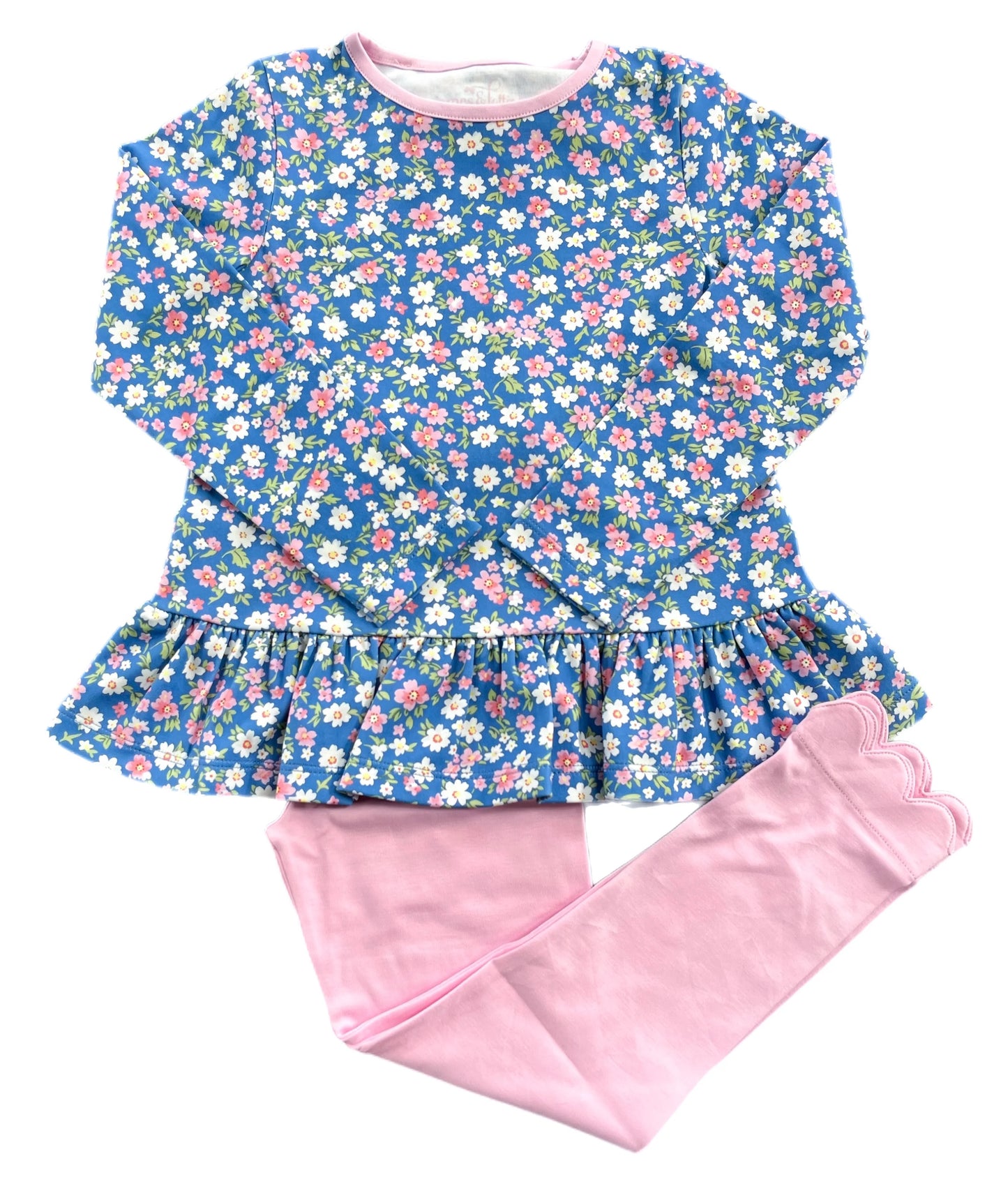 Peggy Peplum Legging Set, Fall Floral Knit