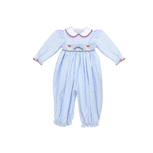 Ho Ho Ho Marion Bubble, Light Blue Pinstripe