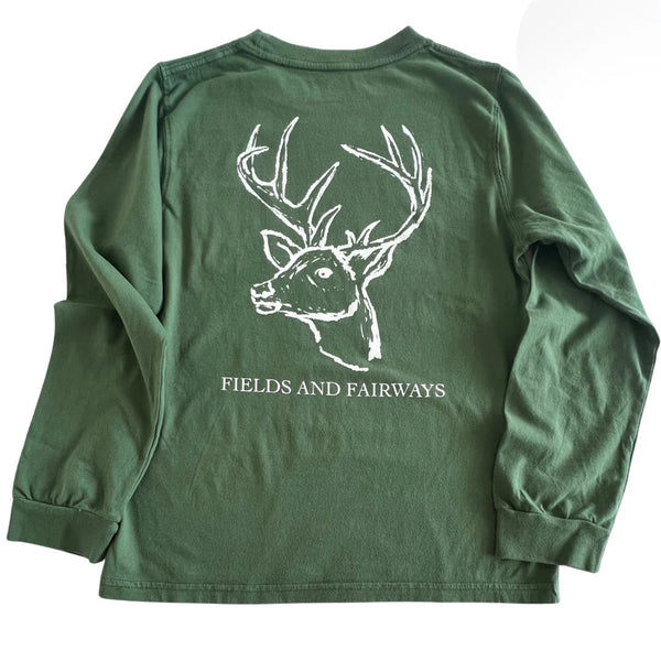 Long Sleeve F&F Deer Pocket T-Shirt