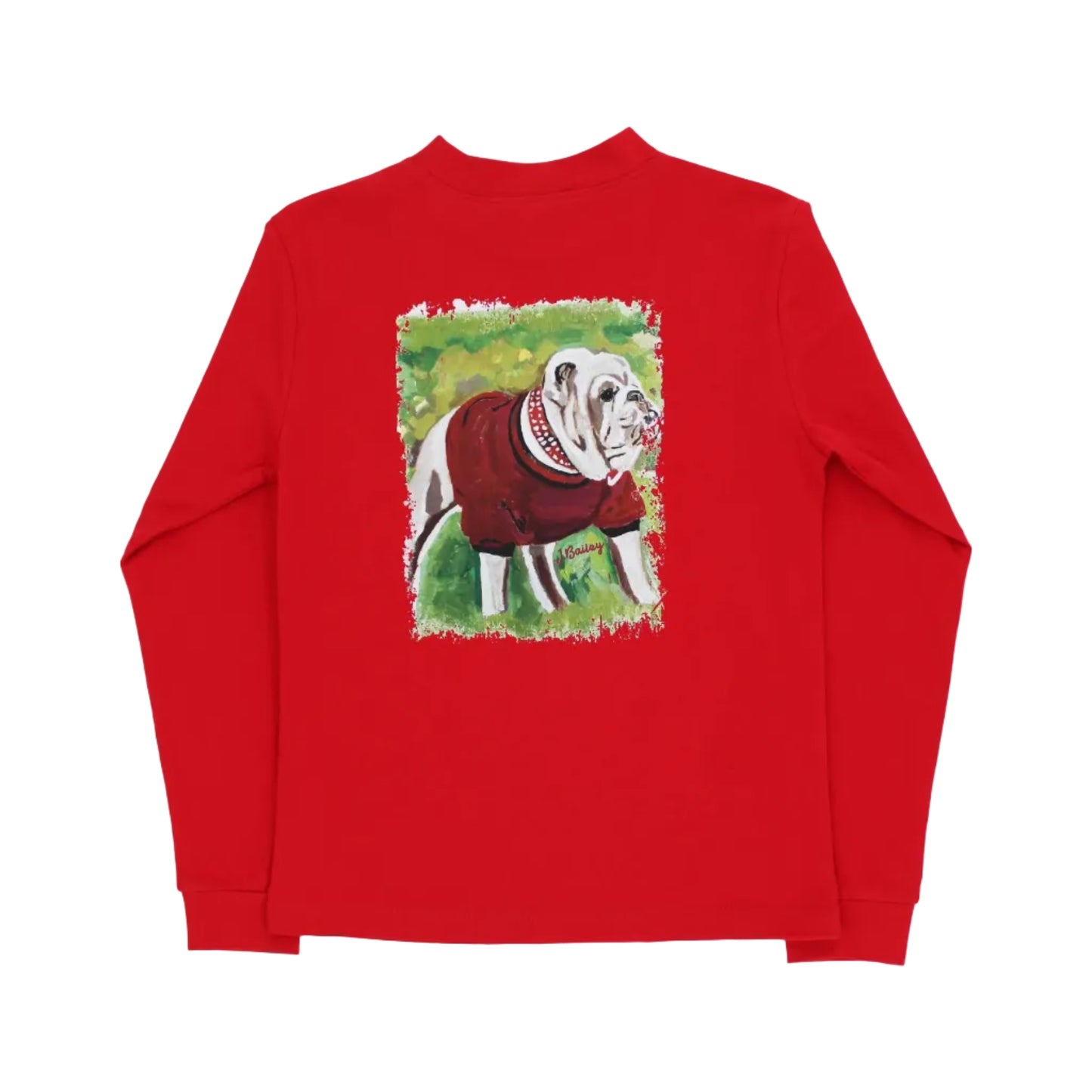 Long Sleeve Logo Tee- Dawg/Red