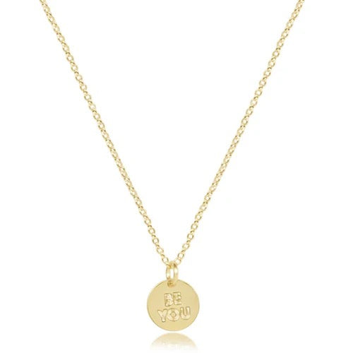 egirl 14" necklace gold- be you. small gold disc