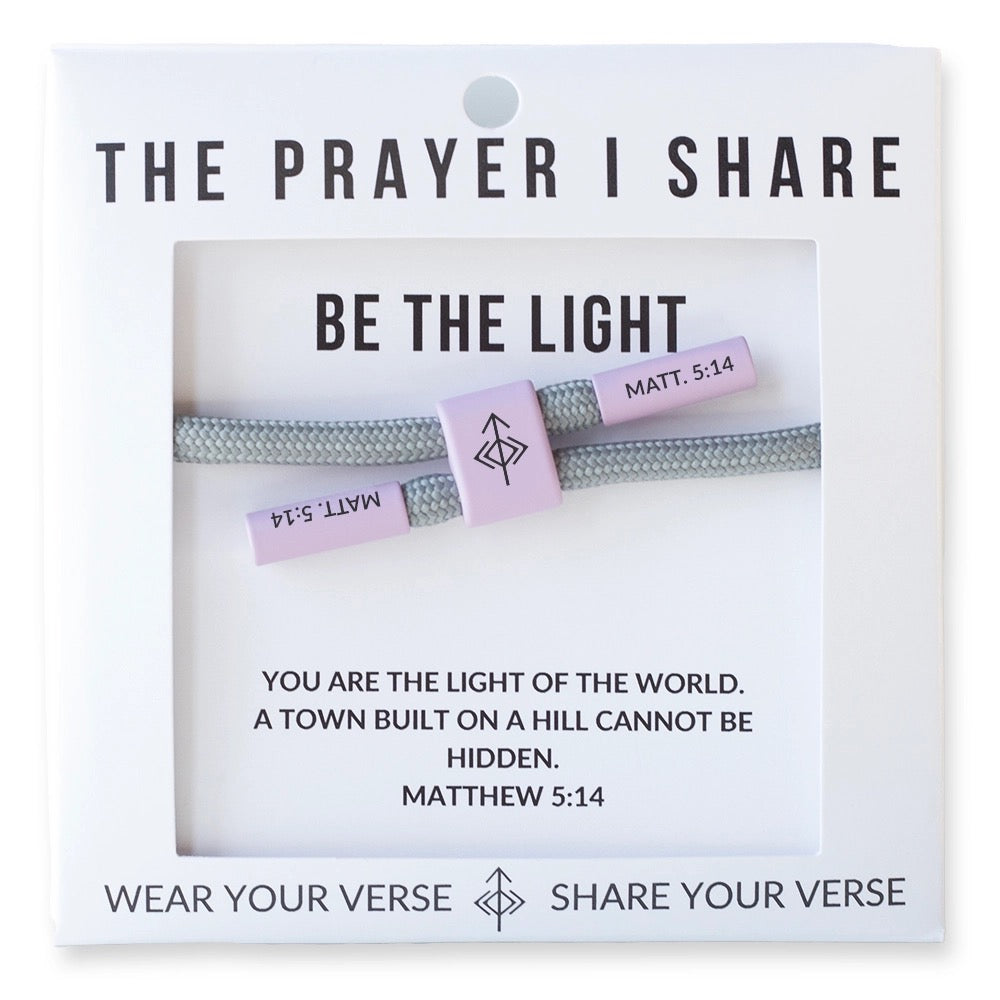 Be the Light Bracelet, Christian Cord Bracelet