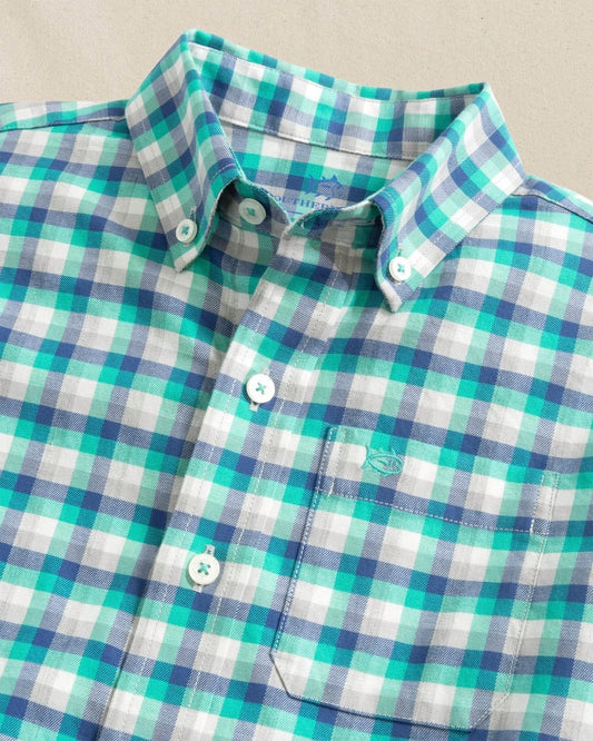 Boys Diamond Cove Heather Skipjack Sport Shirt