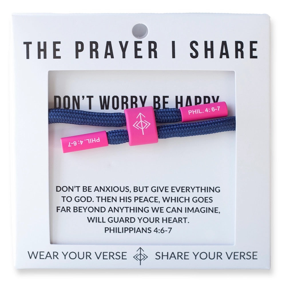 Don't Worry Be Happy Christian Cord Bracelet