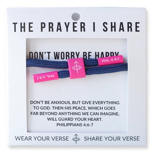 Don't Worry Be Happy Christian Cord Bracelet