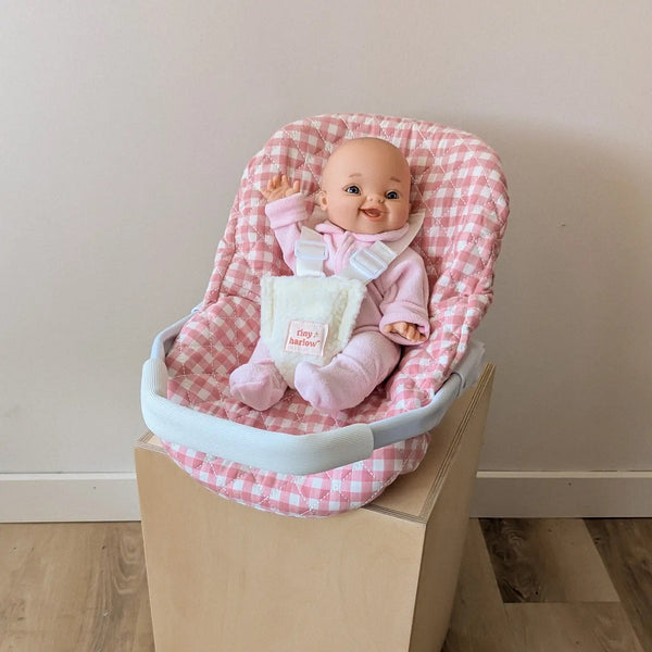 Pink Gingham Doll Carrier by Tiny Harlow