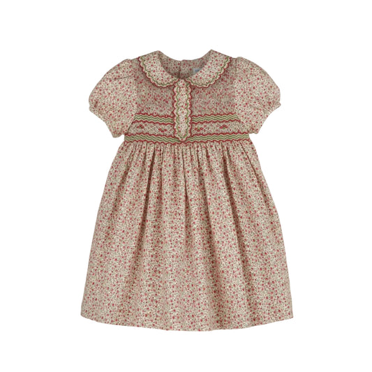 Mulberry Floral Smock Dress, Red