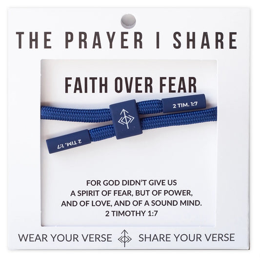 Faith Over Fear Bracelet, Christian Cord Bracelet | Military