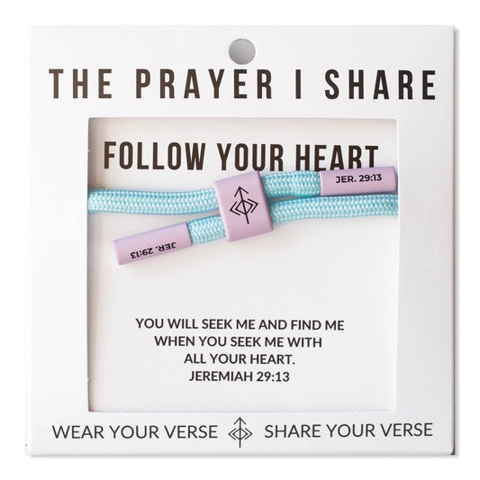 Follow Your Heart Bracelet, Christian Cord Bracelet