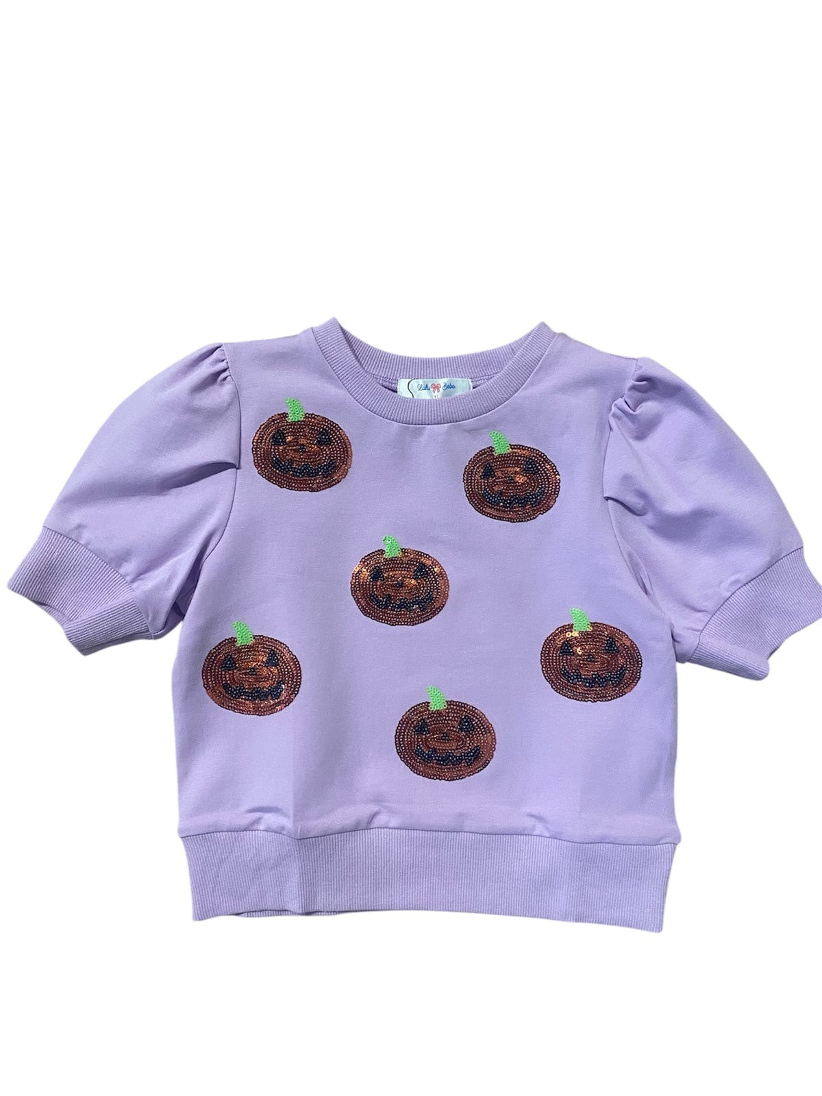 Lavender Short Sleeve Sequin Jack'O Top