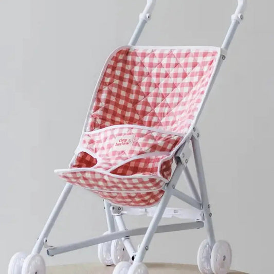 Pink Gingham Stroller by Tiny Harlow