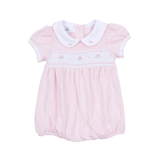 Lillian Smocked Bubble-Pink