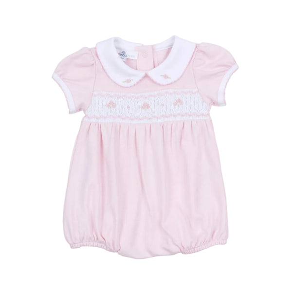 Lillian Smocked Bubble-Pink
