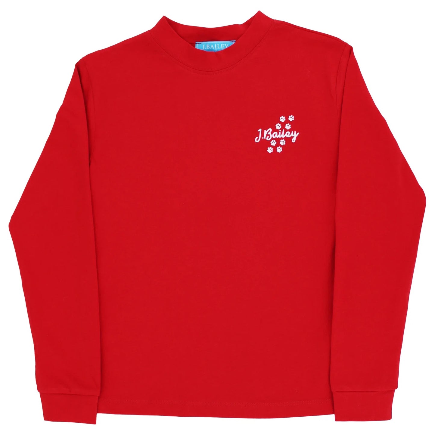 Long Sleeve Logo Tee- Dawg/Red