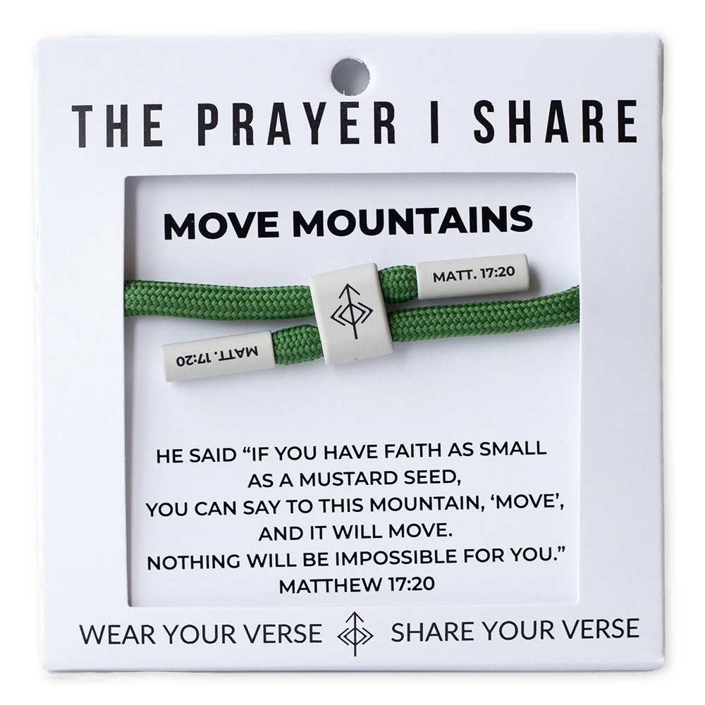 Move Mountains Bracelet, Christian Cord Bracelet