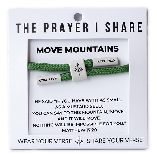 Move Mountains Bracelet, Christian Cord Bracelet
