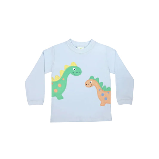 Dino Harry Play Tee, Light Blue Knit