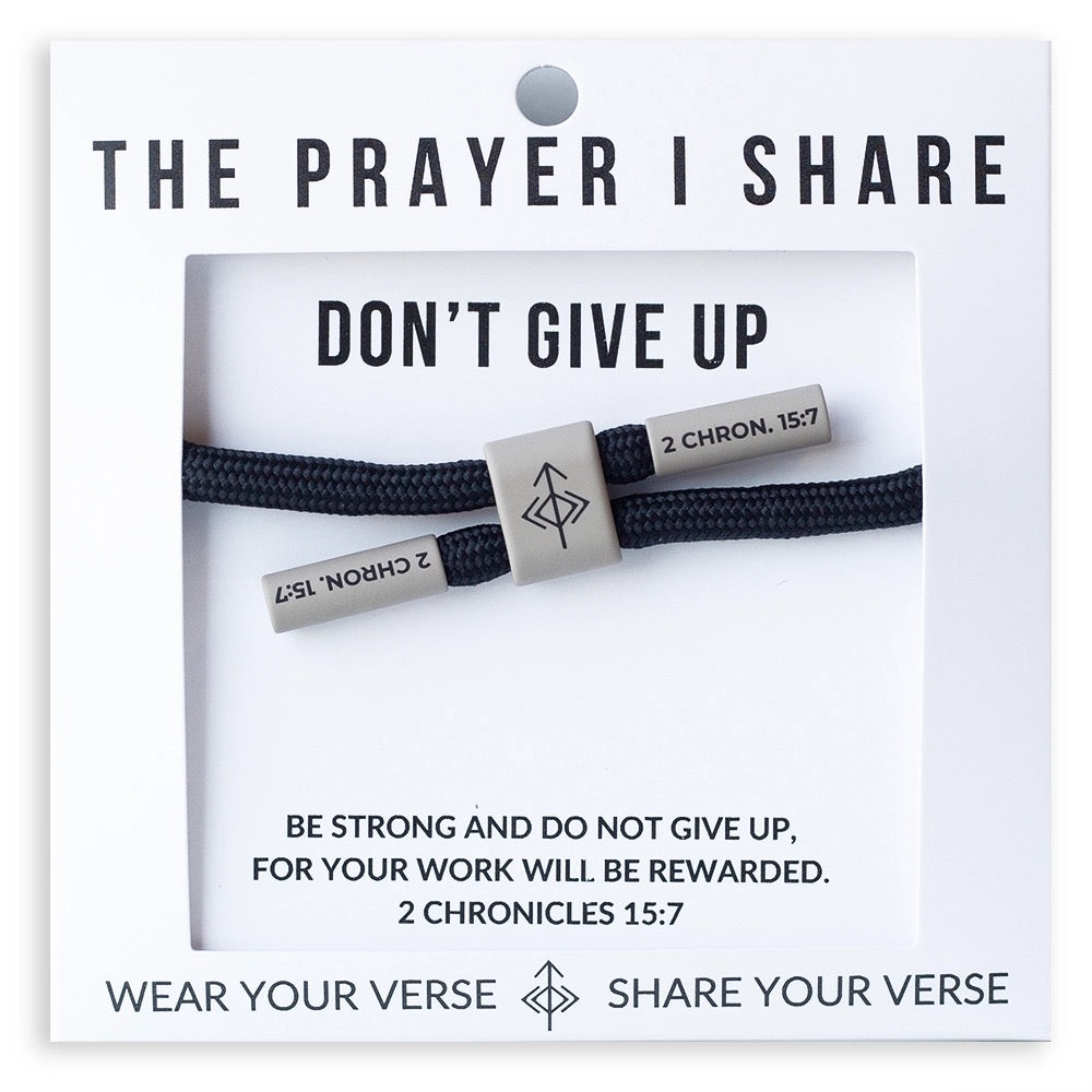 Don't Give Up Bracelet, Christian Cord Bracelet
