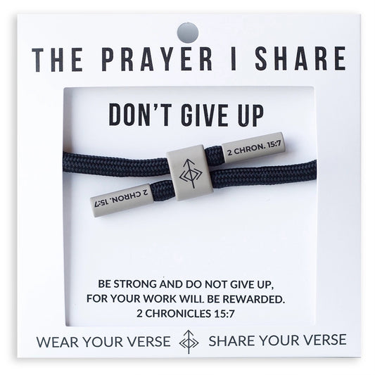 Don't Give Up Bracelet, Christian Cord Bracelet