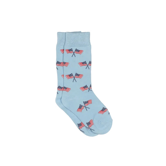 Boys Lucky Duck Sock Freedom Flag