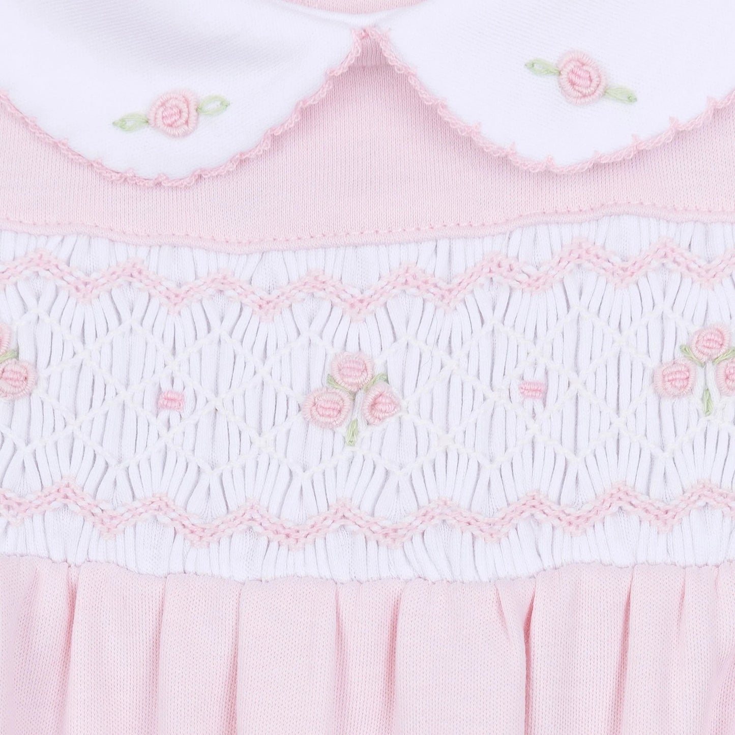 Lillian Smocked Bubble-Pink