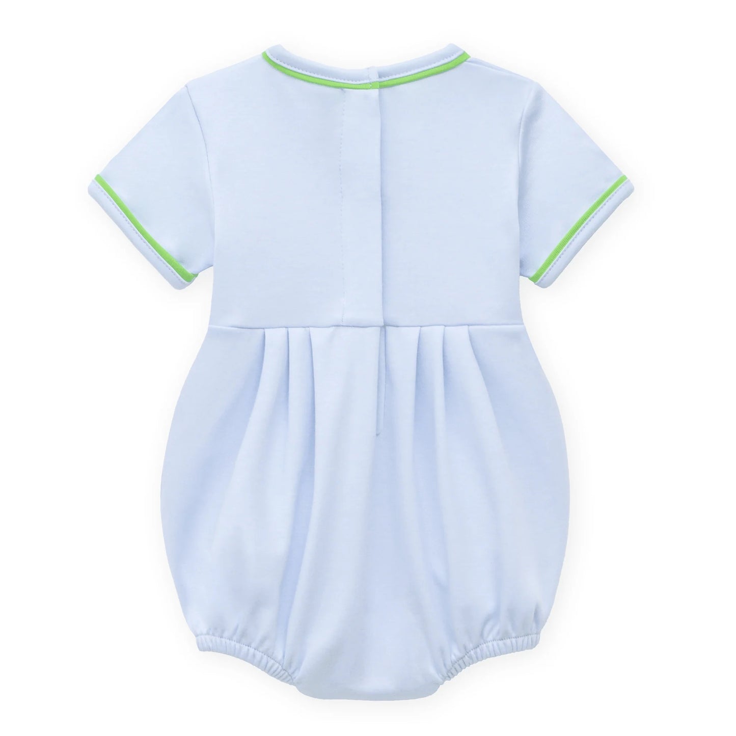 Bayou Baby Bubble- Hand Embroidered- Light Blue