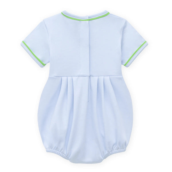 Bayou Baby Bubble- Hand Embroidered- Light Blue