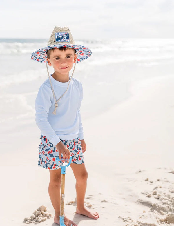 Boys Cabo Straw Hat Americano Camo