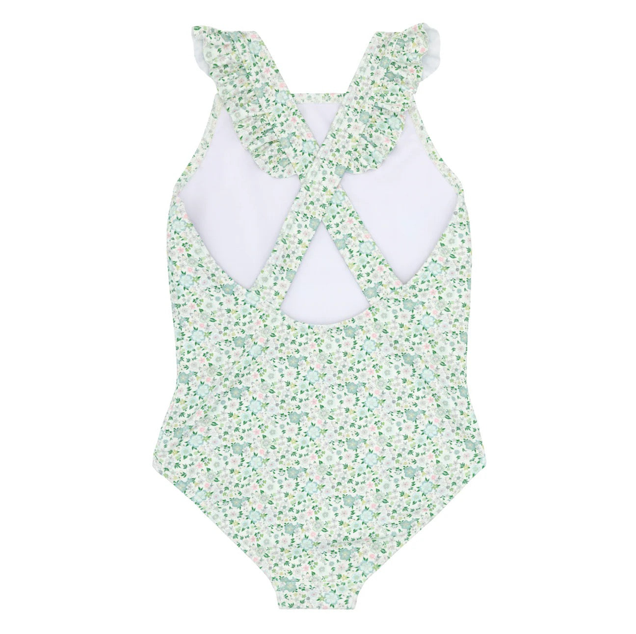 Girls Sea Marsh Floral Crossover One Piece