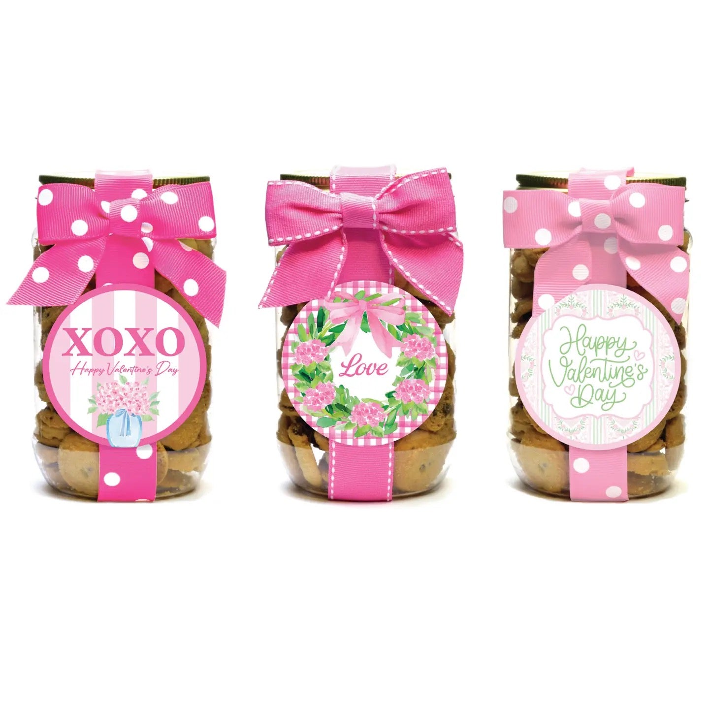 Cookie Pint Jars - Valentine Asst 5 Chocolate Chip