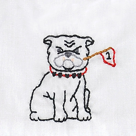 Bulldog w/ Flag Red/Black Boy Bubble