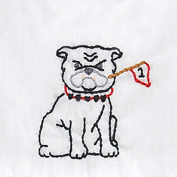 Bulldog w/ Flag Red/Black Boy Bubble