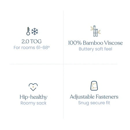 Bamboo SleepSack Swaddle- Blue Fog- Small