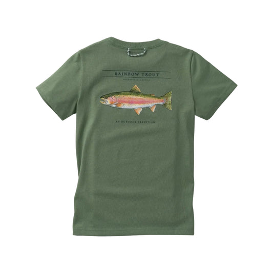 Kid's Short Sleeve Cotton T-Shirt- Hedge Green