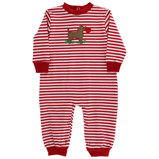 Puppy Love - Boys Knit Romper
