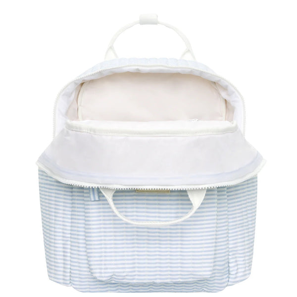 Powder Blue Stripe Everyday Coated Backpack