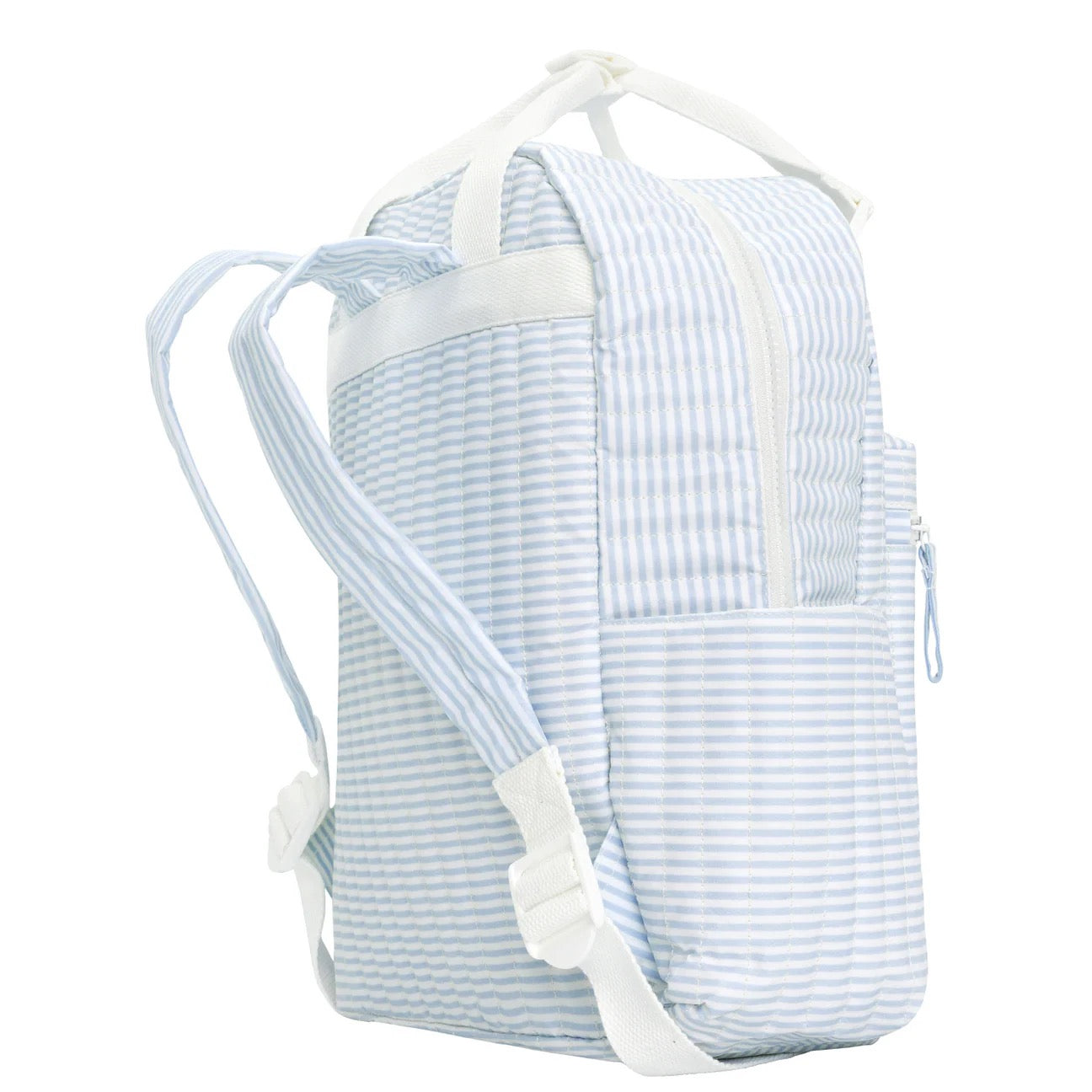 Powder Blue Stripe Everyday Coated Backpack