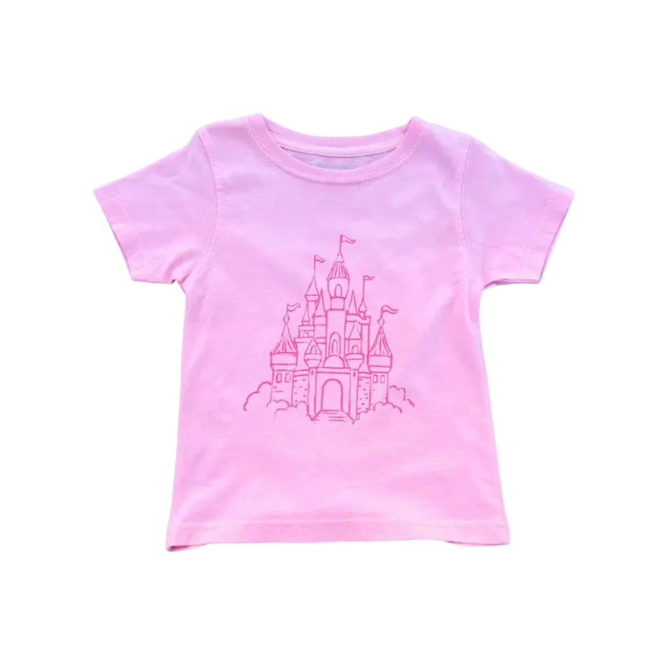 Short Sleeve Light Pink Castle T-Shirt