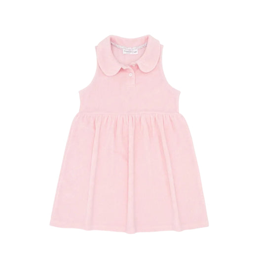 Girls Pink French Terry Tennis Dress