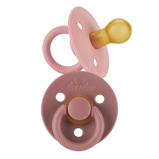 Itzy Soother™ Natural Rubber Paci Sets Blossom + Rosewood 6-18m