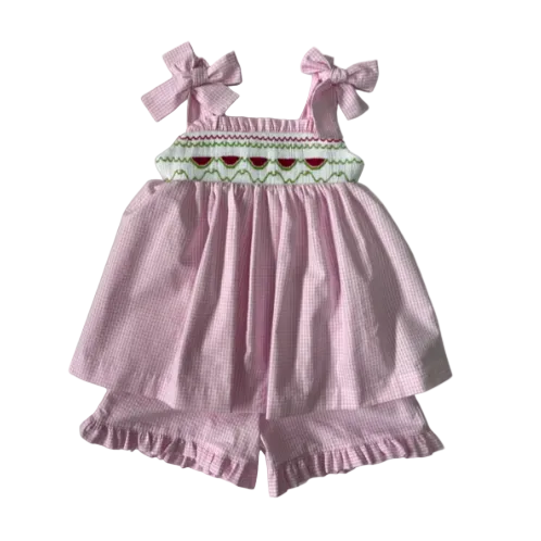 Julia- Watermelon Smock Short Set