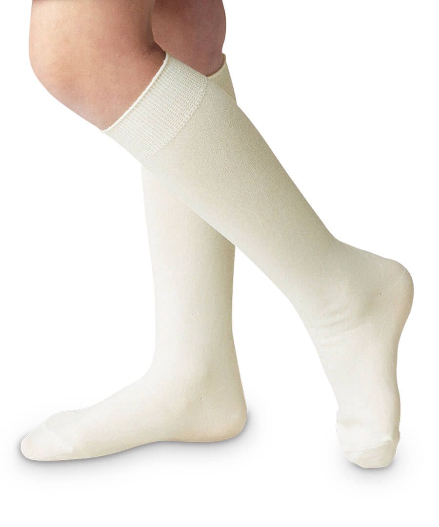Jefferies Socks Classic Nylon Knee High Socks Pearl White