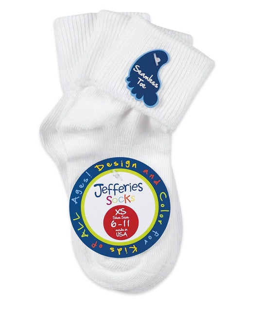 Jefferies Socks Smooth Toe Turn Cuff Socks 3 Pair Pack