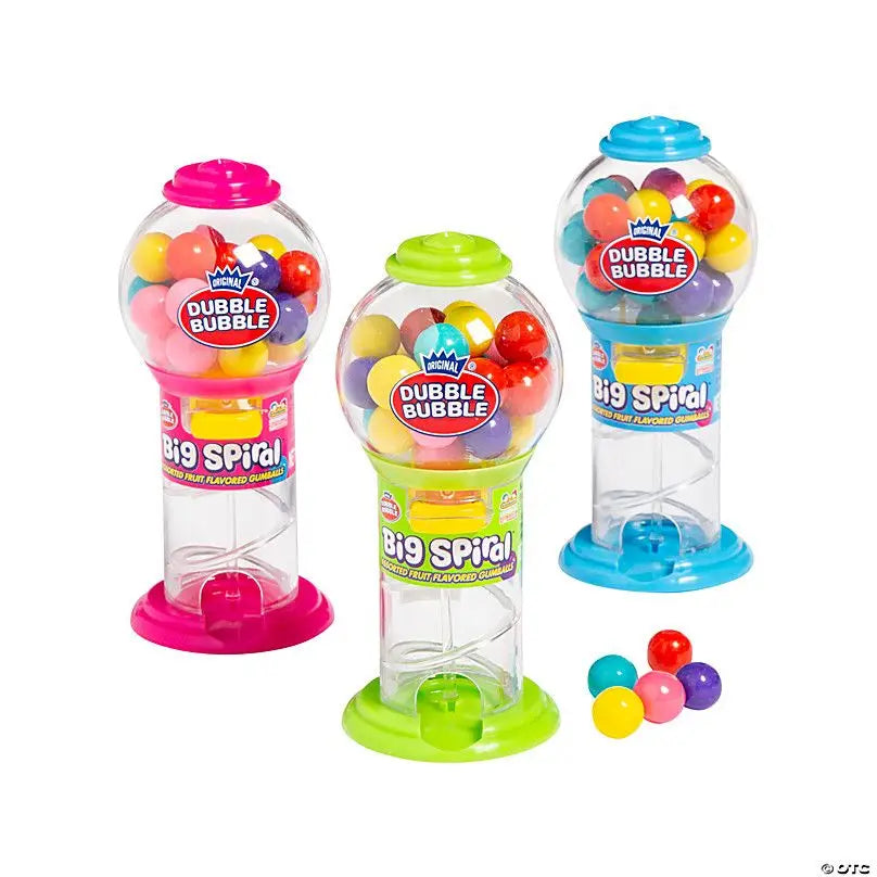 Kidsmania Dubble Bubble Big Spiral Gumball Machines, Assortment