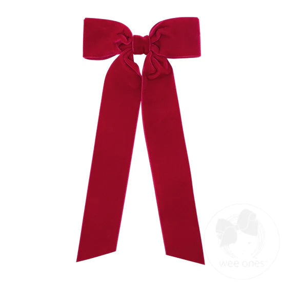 King Velvet Bowtie with Tails Cardinal Red