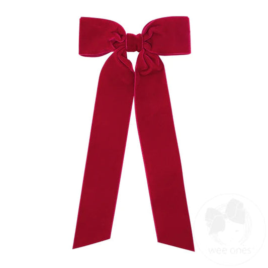 King Velvet Bowtie with Tails Cardinal Red