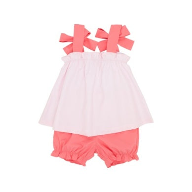 Lainey's Little Set- Broadcloth Palm Beach Pink/Parrot Cay Coral