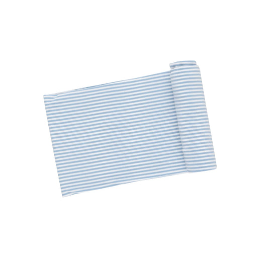 Light Blue Stripe Swaddle Blanket 45x45