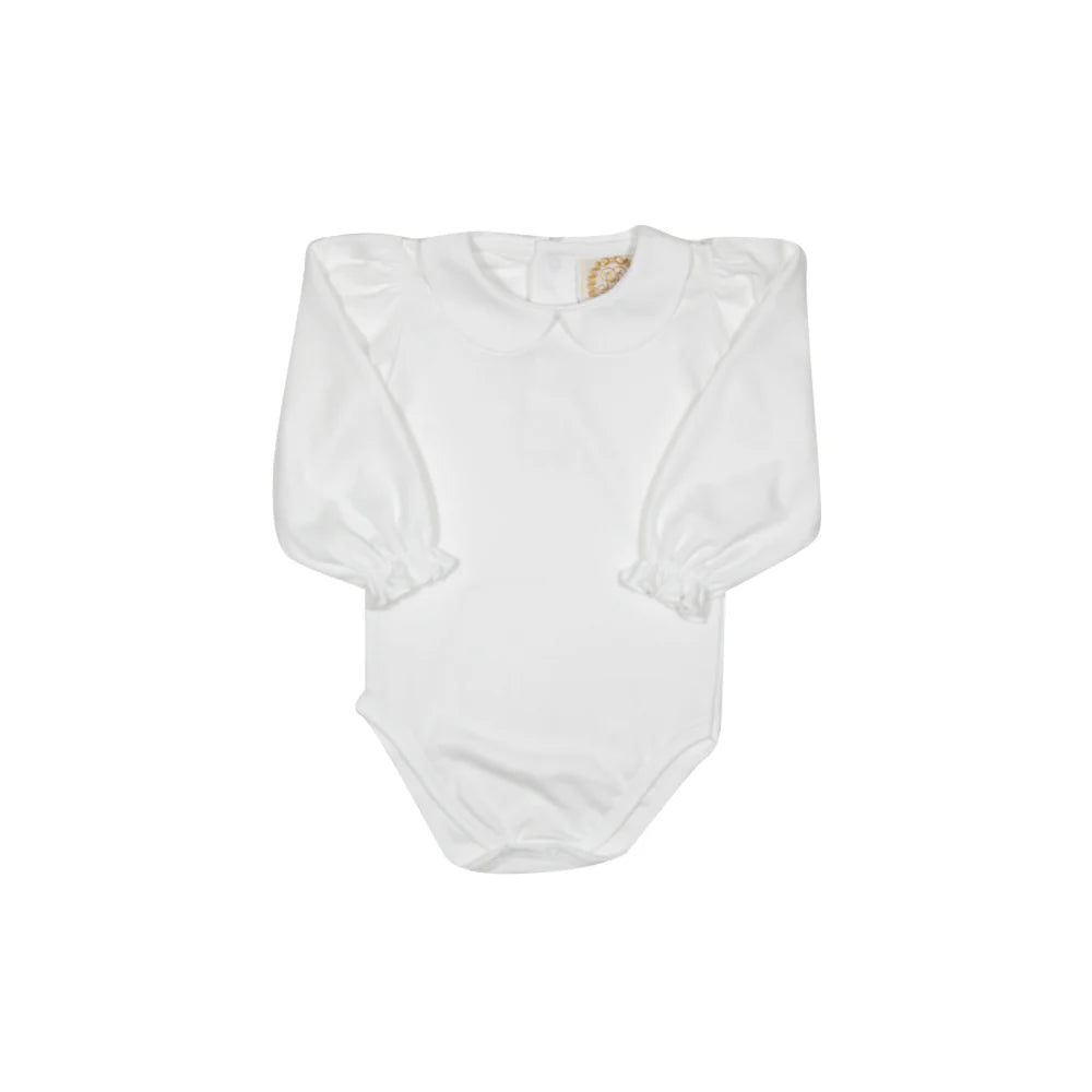 Maudes Peter Pan Collar Shirt Pima Long Sleeve Worth Avenue White